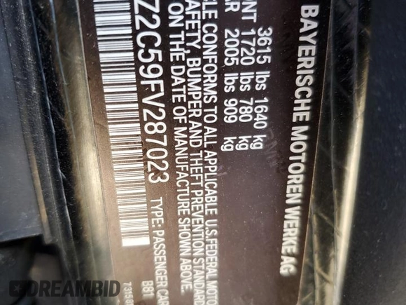 2015 BMW i3 z VIN WBY1Z2C59FV287023, wystawiony jako Copart lot #47861625 z przebiegiem 55 177 mil mil oraz Czysty tytuł • Clean title. Historia ofert i sprzedaży dostępna na DreamBid. Obrazek 12.