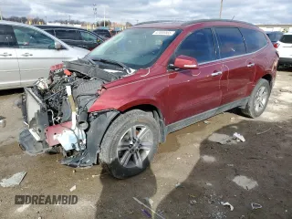 2015 Chevrolet Traverse LT z VIN 1GNKVHKD3FJ268866, wystawiony jako Copart lot #47085565 z przebiegiem 129 477 mil mil oraz Szkoda całkowita • Salvage title. Historia ofert i sprzedaży dostępna na DreamBid. Obrazek 1.
