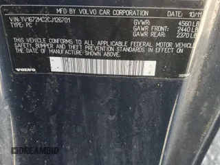 2012 Volvo C70 T5 с VIN YV1672MC2CJ126701, выставлен на аукционе Copart как лот 58048505 с пробегом 193 874 миль миль и Чистый • Clean title. История ставок и продаж доступна на DreamBid. Изображение 12.