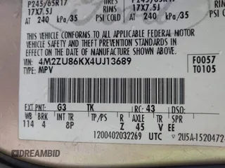 2004 Mercury Mountaineer Convenience with VIN 4M2ZU86KX4UJ13689, listed as a IAAI auction lot 42525764 with 230,991 mi miles and . Bid and sale history available at DreamBid. Image 9.