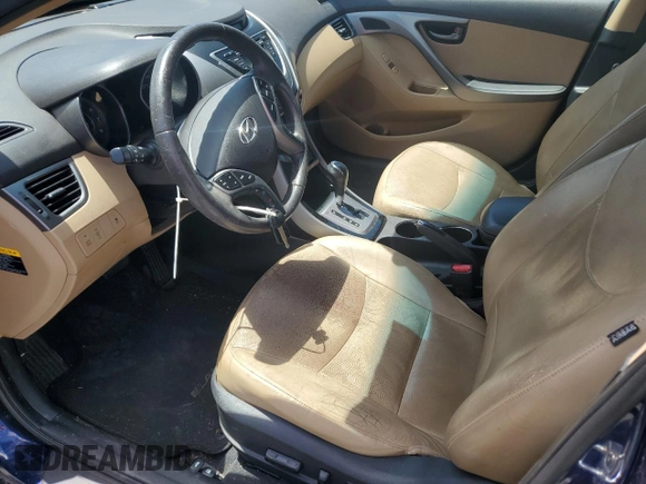 2013 Hyundai Elantra GLS z VIN 5NPDH4AE4DH206880, wystawiony jako Copart lot #56016145 z przebiegiem 112 681 mil mil oraz Szkoda całkowita • Salvage title. Historia ofert i sprzedaży dostępna na DreamBid. Obrazek 7.