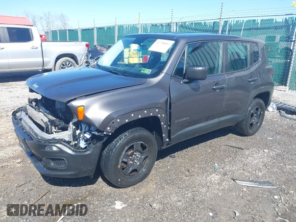 2017 Jeep Renegade Sport with VIN ZACCJBAB4HPF33738, listed as a IAAI auction lot 41754812 with 137,721 mi miles and . Bid and sale history available at carsss.com. Image 18.
