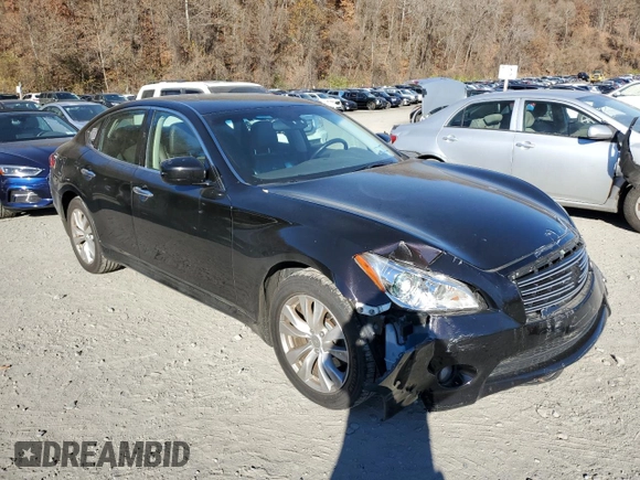 2011 Infiniti M37 with VIN JN1BY1AR8BM373693, listed as a Copart auction lot 80123764 with 92,075 mi miles and Salvage Title. Bid and sale history available at carsss.com. Image 4.