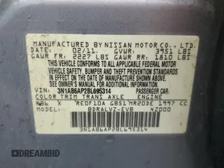 2011 Nissan Sentra SL with VIN 3N1AB6AP2BL695314, listed as a Copart auction lot 61017245 with 144,907 mi miles and Salvage title. Bid and sale history available at DreamBid. Image 12.