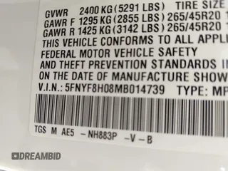 2021 Honda Passport Elite z VIN 5FNYF8H08MB014739, wystawiony jako IAAI lot #42137913 z przebiegiem 50 580 mil mil oraz . Historia ofert i sprzedaży dostępna na DreamBid. Obrazek 9.