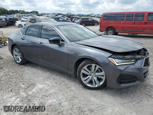 2022 Acura TLX Technology with VIN 19UUB5F45NA002431, listed as a Copart auction lot 63134745 with 41,316 mi miles and Salvage title. Bid and sale history available at DreamBid. Image 4.