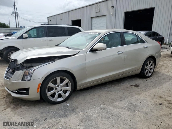 2015 Cadillac ATS Sedan Luxury AWD with VIN 1G6AH5RX5F0108569, listed as a Copart auction lot 62127964 with 97,898 mi miles and Salvage Title. Bid and sale history available at carsss.com. Image 1.