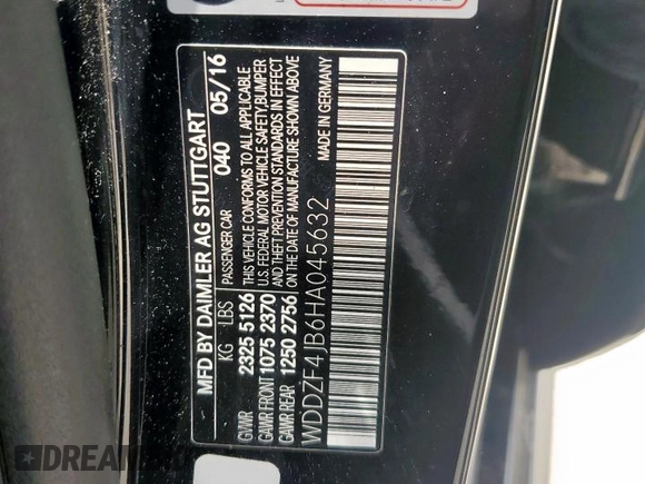 2017 Mercedes-Benz E 300 Luxury с VIN WDDZF4JB6HA045632, выставлен на аукционе Copart как лот 58791395 с пробегом 119 242 миль миль и Чистый • Clean title. История ставок и продаж доступна на DreamBid. Изображение 12.