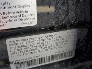 2008 Volkswagen Passat Komfort z VIN WVWAK73C48E124087, wystawiony jako Copart lot #46674665 z przebiegiem 128 004 mil mil oraz Szkoda całkowita • Salvage title. Historia ofert i sprzedaży dostępna na DreamBid. Obrazek 12.