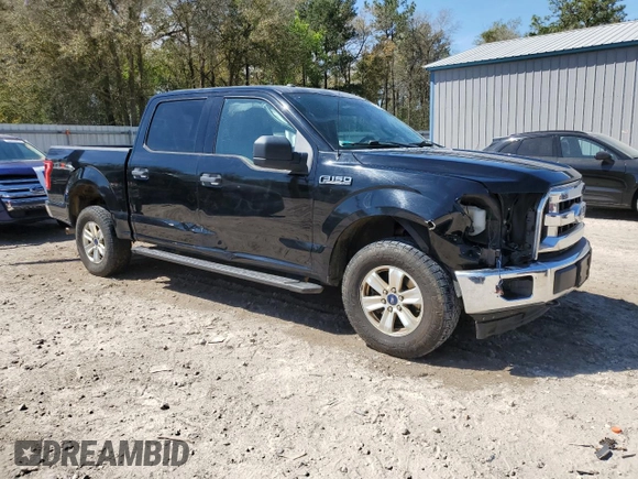 2017 Ford F-150 XL with VIN 1FTEW1EF4HFB11182, listed as a Copart auction lot 50622235 with 155,165 mi miles and Salvage Title. Bid and sale history available at carsss.com. Image 4.