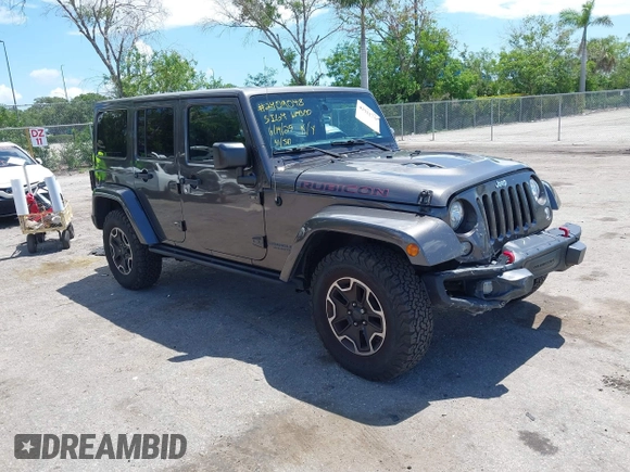 2017 Jeep Wrangler Unlimited Rubicon Recon with VIN 1C4HJWFG2HL560846, listed as a IAAI auction lot 42532745 with 101,285 mi miles and . Bid and sale history available at DreamBid. Image 1.