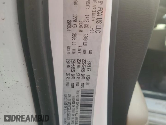 2018 Dodge Durango Citadel z VIN 1C4RDHEG0JC290322, wystawiony jako Copart lot #57356605 z przebiegiem 177 178 mil mil oraz Szkoda całkowita • Salvage title. Historia ofert i sprzedaży dostępna na DreamBid. Obrazek 13.