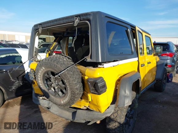 2021 Jeep Wrangler Unlimited Sport S z VIN 1C4HJXDN6MW597477, wystawiony jako IAAI lot #41089112 z przebiegiem 82 315 mil mil oraz . Historia ofert i sprzedaży dostępna na DreamBid. Obrazek 6.