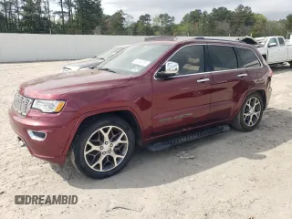 2020 Jeep Grand Cherokee Overland with VIN 1C4RJFCG9LC197270, listed as a Copart auction lot 53049795 with 29,437 mi miles and Salvage Title. Bid and sale history available at DreamBid. Image 1.