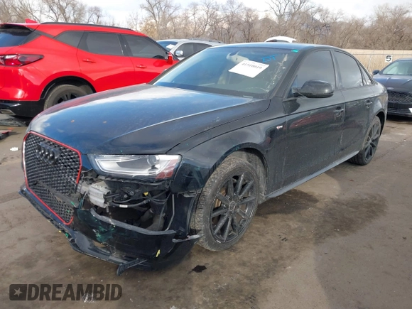 2016 Audi A4 Premium Plus with VIN WAUFFAFLXGN010321, listed as a IAAI auction lot 41510019 with 98,537 mi miles. Bid and sale history available at carsss.com. Image 2.