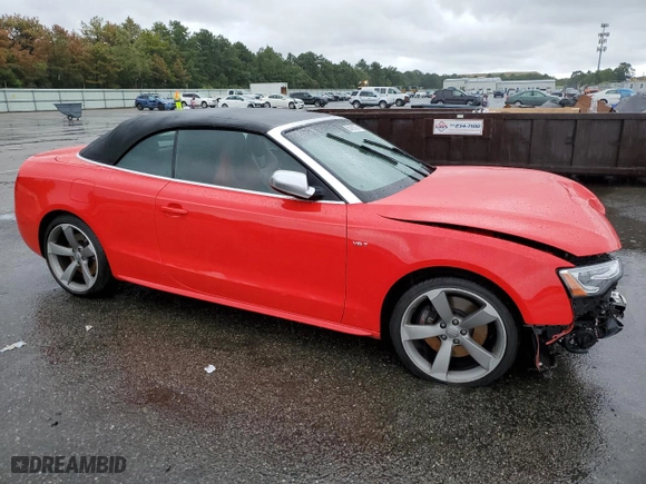 2017 Audi S5 Cabriolet with VIN WAUC4AFHXHN003309, listed as a Copart auction lot 68191223 with NaN miles and Salvage Title. Bid and sale history available at carsss.com. Image 4.