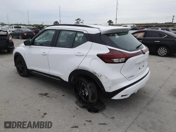 2024 Nissan Kicks SR with VIN 3N1CP5DV2RL490973, listed as a Copart auction lot 50377055 with 3,408 mi miles and Salvage Title. Bid and sale history available at DreamBid. Image 2.