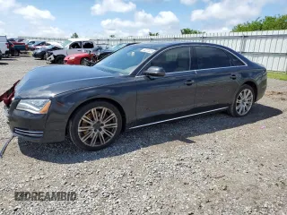2014 Audi A8 4.0T with VIN WAUR2AFD0EN004347, listed as a Copart auction lot 56222025 with 108,517 mi miles and Salvage title. Bid and sale history available at DreamBid. Image 1.