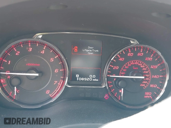 2015 Subaru WRX Premium with VIN JF1VA1D61F9823988, listed as a IAAI auction lot 42503328 with 108,920 mi miles and . Bid and sale history available at DreamBid. Image 7.