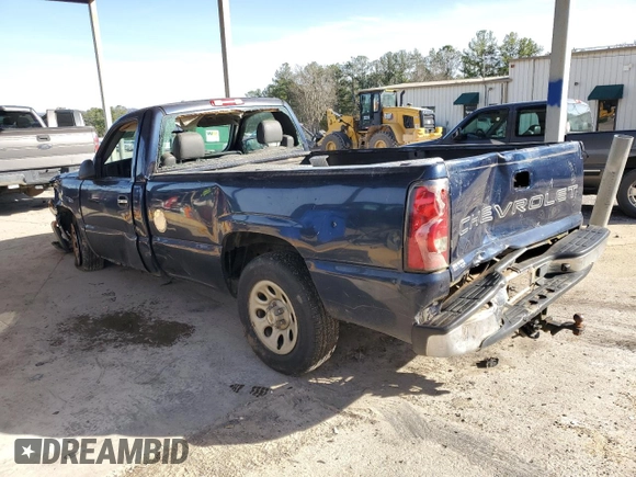 2005 Chevrolet Silverado 1500 Work Truck with VIN 1GCEC14X35Z298508, listed as a Copart auction lot 45917835 with 0 mi miles and Salvage Title. Bid and sale history available at carsss.com. Image 2.