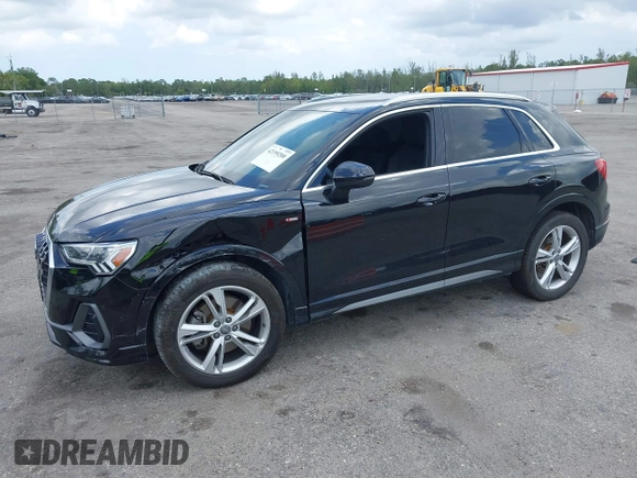 2020 Audi Q3 S line Premium Plus with VIN WA1EECF33L1052774, listed as a IAAI auction lot 42199200 with 55,008 mi miles and . Bid and sale history available at DreamBid. Image 17.