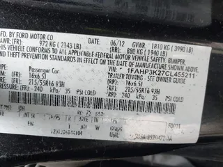 2012 Ford Focus SE with VIN 1FAHP3K27CL455211, listed as a IAAI auction lot 42048868 with 164,474 mi miles. Bid and sale history available at carsss.com. Image 9.