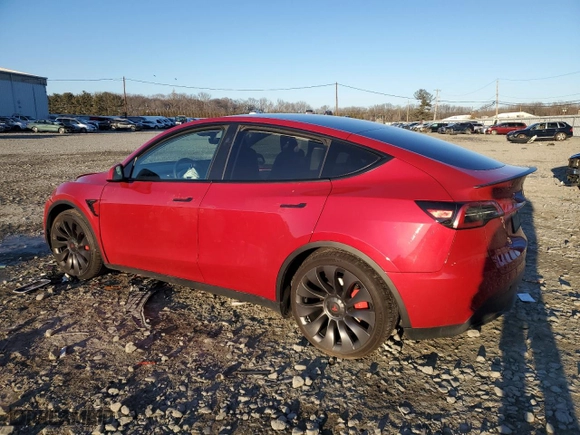 2023 Tesla Model Y Performance with VIN 7SAYGDEF2PF946179, listed as a Copart auction lot 44989015 with 19,066 mi miles and Salvage Title. Bid and sale history available at carsss.com. Image 2.