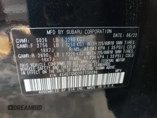 2024 Subaru Outback Limited XT z VIN 4S4BTGND2R3130096, wystawiony jako Copart lot #80123614 z przebiegiem 14 008 mil mil oraz Szkoda całkowita • Salvage title. Historia ofert i sprzedaży dostępna na DreamBid. Obrazek 13.