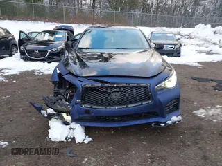 2017 Infiniti Q50 3.0t Premium with VIN JN1EV7AR5HM837024, listed as a IAAI auction lot 41027425 with 105,743 mi miles. Bid and sale history available at carsss.com. Image 12.