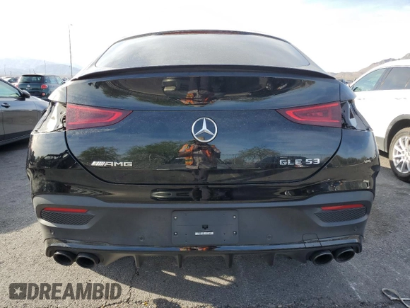 2023 Mercedes-Benz GLE 53 AMG with VIN 4JGFD6BB6PA957085, listed as a Copart auction lot 54298095 with 3,783 mi miles and Salvage title. Bid and sale history available at DreamBid. Image 6.