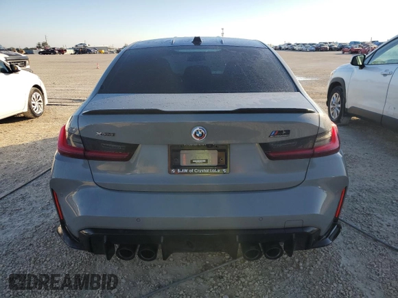 2023 BMW M3 Competition xDrive with VIN WBS43AY08PFN45012, listed as a Copart auction lot 77411184 with 23,413 mi miles and Non repairable. Bid and sale history available at DreamBid. Image 6.
