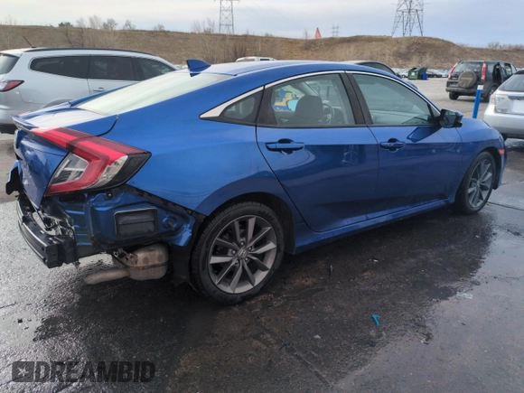 2019 Honda Civic Sedan EX with VIN 19XFC1F3XKE201729, listed as a Copart auction lot 50919485 with 63,530 mi miles and Salvage Title. Bid and sale history available at carsss.com. Image 3.