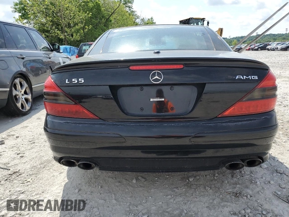 2005 Mercedes-Benz SL 55 AMG with VIN WDBSK74F75F086906, listed as a Copart auction lot 58482615 with 100,111 mi miles and Clean title. Bid and sale history available at DreamBid. Image 6.