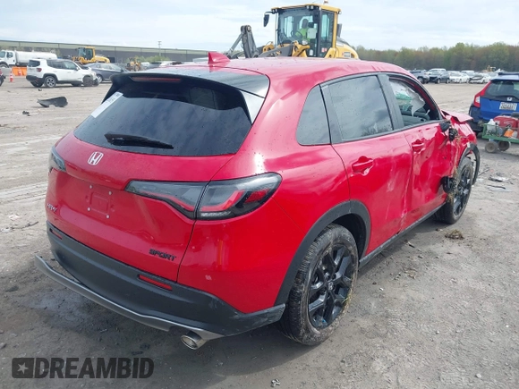 2024 Honda HR-V Sport with VIN 3CZRZ2H52RM734779, listed as a IAAI auction lot 42112615 with 9,651 mi miles and . Bid and sale history available at DreamBid. Image 4.