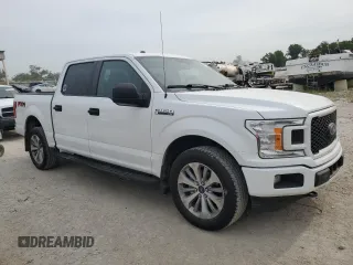2018 Ford F-150 XL with VIN 1FTEW1EP4JFC28047, listed as a Copart auction lot 68017364 with 230,449 mi miles and Salvage Title. Bid and sale history available at carsss.com. Image 4.