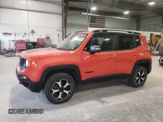 2019 Jeep Renegade Trailhawk z VIN ZACNJBC18KPJ94905, wystawiony jako Copart lot #49387765 z przebiegiem 109 327 mil mil oraz Czysty tytuł • Clean title. Historia ofert i sprzedaży dostępna na DreamBid. Obrazek 1.