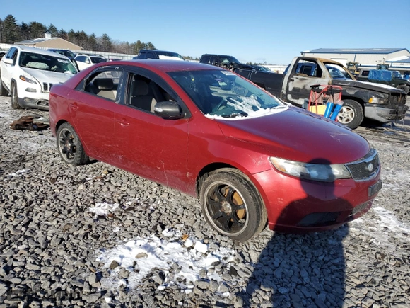 2010 Kia Forte EX with VIN KNAFU4A2XA5132013, listed as a Copart auction lot 42281645 with 153,673 mi miles and Salvage Title. Bid and sale history available at carsss.com. Image 4.