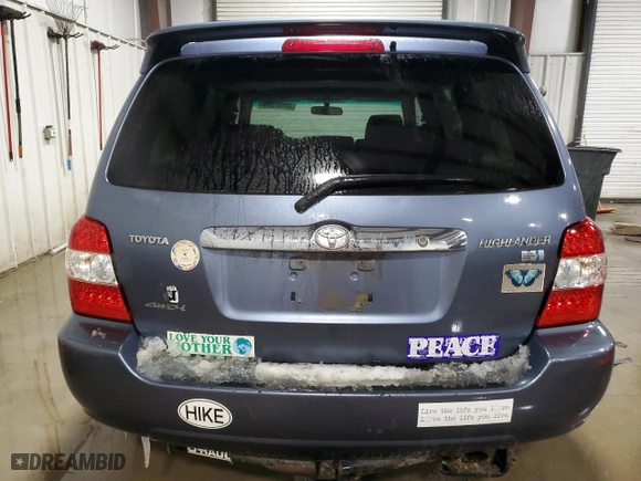 2006 Toyota Highlander Hybrid with VIN JTEEW21A560018134, listed as a Copart auction lot 46332355 with 215,681 mi miles and Clean Title. Bid and sale history available at carsss.com. Image 6.