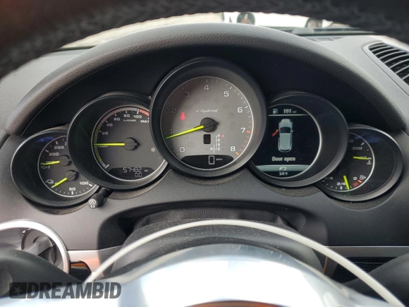 2017 Porsche Cayenne S E-Hybrid with VIN WP1AE2A26HLA74128, listed as a Copart auction lot 46486355 with 57,482 mi miles and Salvage title. Bid and sale history available at DreamBid. Image 9.