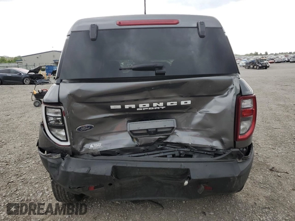 2023 Ford Bronco Sport Big Bend с VIN 3FMCR9B66PRD43264, выставлен на аукционе Copart как лот 57277165 с пробегом 47 892 миль миль и Списание • Salvage title. История ставок и продаж доступна на DreamBid. Изображение 6.