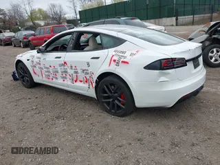 2023 Tesla Model S Plaid with VIN 5YJSA1E68PF507197, listed as a IAAI auction lot 42062258 with Not provided miles and . Bid and sale history available at DreamBid. Image 3.