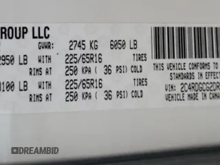 2013 Dodge Grand Caravan SXT with VIN 2C4RDGCG2DR553757, listed as a Copart auction lot 53756245 with 122,275 mi miles and Non Repairable. Bid and sale history available at DreamBid. Image 13.