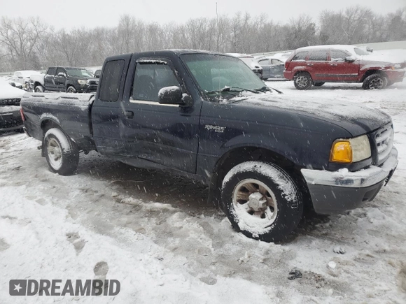 2001 Ford Ranger XLT Appearance with VIN 1FTYR14E11PA62827, listed as a Copart auction lot 87845045 with 142,748 mi miles and Salvage Title. Bid and sale history available at DreamBid. Image 4.