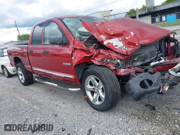 2008 Dodge 1500 SLT with VIN 1D7HU18208S534284, listed as a IAAI auction lot 42010789 with 184,530 mi miles. Bid and sale history available at carsss.com. Image 1.