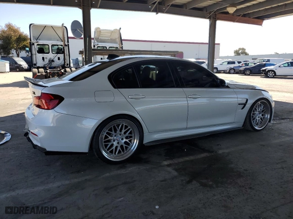 2018 BMW M3 with VIN WBS8M9C58J5J78545, listed as a Copart auction lot 48081745 with 48,166 mi miles and Salvage Title. Bid and sale history available at carsss.com. Image 3.