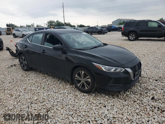 2021 Nissan Sentra SV with VIN 3N1AB8CVXMY321062, listed as a Copart auction lot 55619045 with 41,462 mi miles and Salvage title. Bid and sale history available at DreamBid. Image 4.