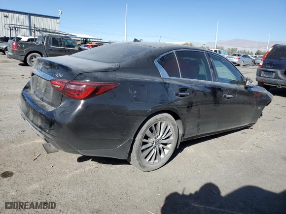2019 Infiniti Q50 3.0t LUXE with VIN JN1EV7AP2KM543022, listed as a Copart auction lot 44221105 with 31,620 mi miles and Salvage Title. Bid and sale history available at carsss.com. Image 3.