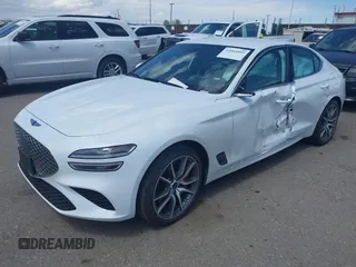 2025 Genesis G70 2.5T with VIN KMTG34SC6SU155525, listed as a IAAI auction lot 42064895 with 6,538 mi miles. Bid and sale history available at carsss.com. Image 2.