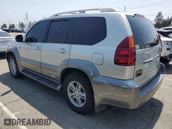 2003 Lexus GX 470 z VIN JTJBT20X230014167, wystawiony jako Copart lot #59575195 z przebiegiem 281 055 mil mil oraz Czysty tytuł • Clean title. Historia ofert i sprzedaży dostępna na DreamBid. Obrazek 2.