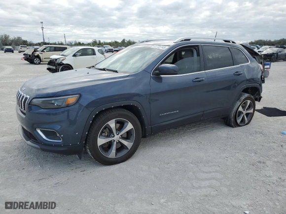 2019 Jeep Cherokee Limited with VIN 1C4PJLDX2KD420620, listed as a Copart auction lot 41739745 with 100,338 mi miles and Non Repairable. Bid and sale history available at carsss.com. Image 1.
